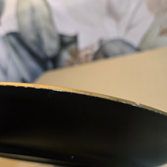 Decorative Plate in Black/Bronze w/ Poppy Design - Picture 6 of 9